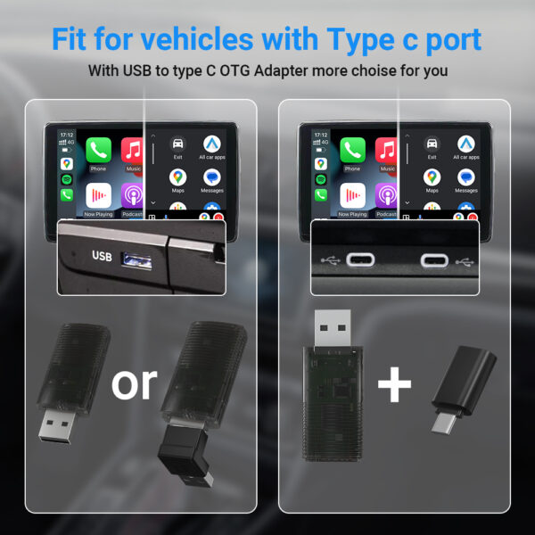 OTTOCAST MINI CarPlay/ Android Auto ადაპტერი - Image 5