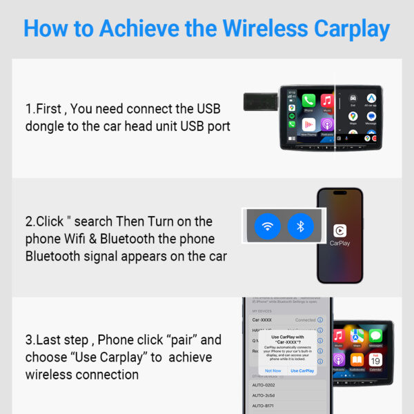OTTOCAST MINI CarPlay/ Android Auto ადაპტერი - Image 4