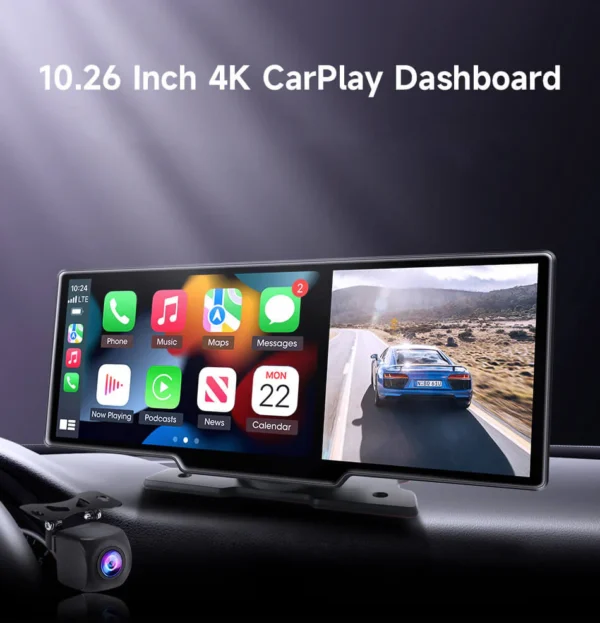 OTTOCAST უსადენო CarPlay/ Android Auto ეკრანი და ვიდეო რეგისტრატორი - Image 8