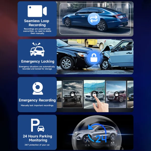 OTTOCAST უსადენო CarPlay/ Android Auto ეკრანი და ვიდეო რეგისტრატორი - Image 7