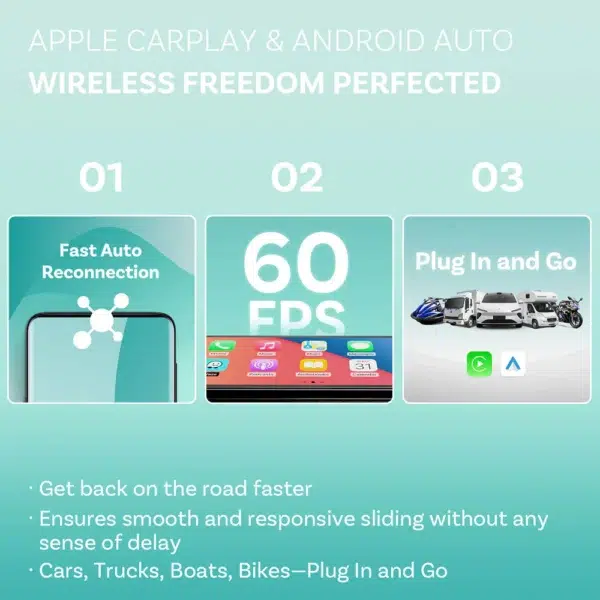 OTTOCAST უსადენო CarPlay/ Android Auto ეკრანი ScreenFlaw - Image 2